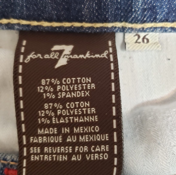 7 For all Mankind Women's Straight Leg Mid Rise Jeans Size 26 - Picture 10 of 14